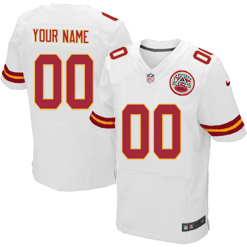 Nike Kansas City Chiefs Customized White Stitched Elite Men's NFL Jersey